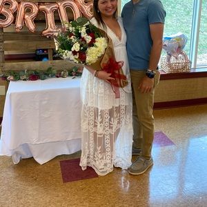 Bridal shower lace dress